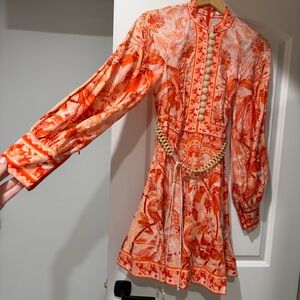 Zimmerman Vibrant Orange Floral Dress